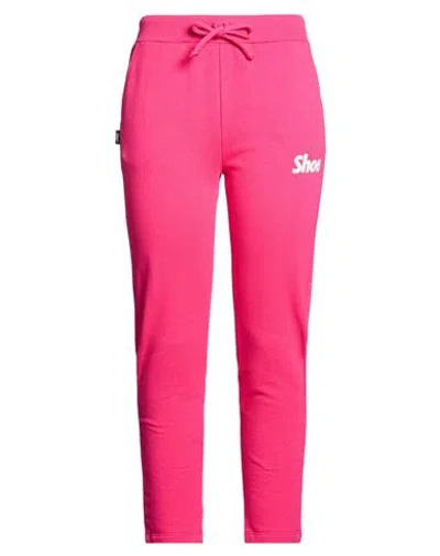 Shoe® Shoe Woman Pants Magenta Size L Cotton In Pink