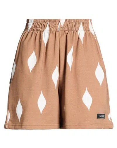 Shoe® Shoe Woman Shorts & Bermuda Shorts Camel Size L Cotton In Brown