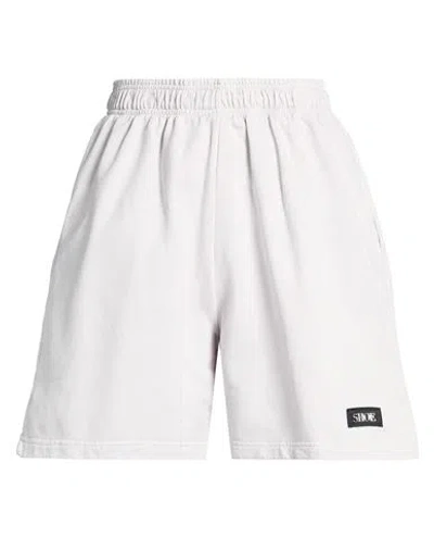 Shoe® Shoe Woman Shorts & Bermuda Shorts Light Grey Size L Cotton In White