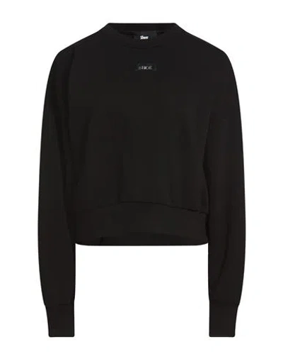Shoe® Shoe Woman Sweatshirt Black Size L Cotton, Polyester