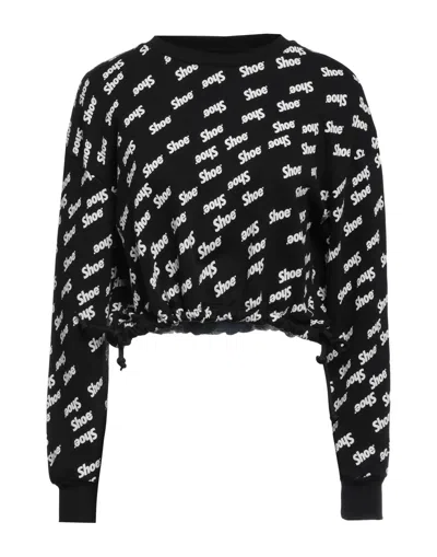 Shoe® Shoe Woman Sweatshirt Black Size L Cotton