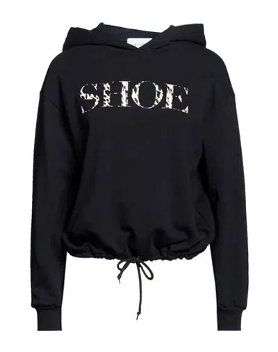 Shoe® Shoe Woman Sweatshirt Black Size Xl Cotton In Blue