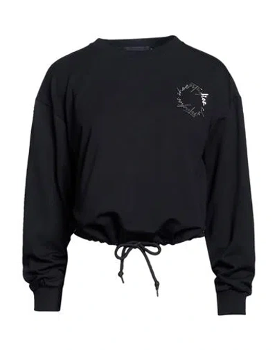 Shoe® Shoe Woman Sweatshirt Black Size Xl Cotton, Elastane In Blue