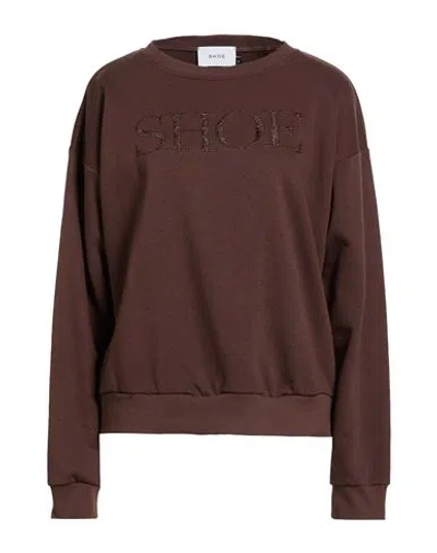 Shoe® Shoe Woman Sweatshirt Brown Size L Cotton, Polyester