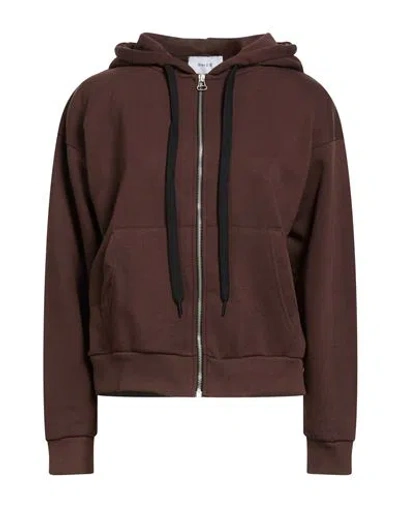 Shoe® Shoe Woman Sweatshirt Chocolate Brown Size S Cotton, Polyester