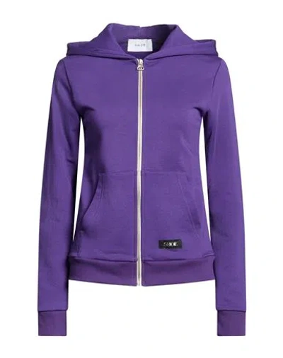 Shoe® Shoe Woman Sweatshirt Dark Purple Size L Cotton