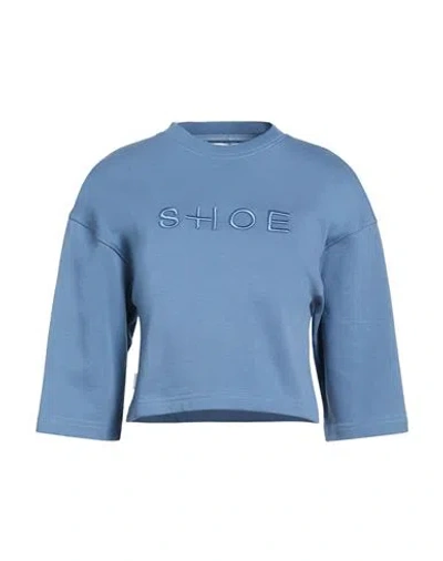 Shoe® Shoe Woman Sweatshirt Slate Blue Size S Cotton