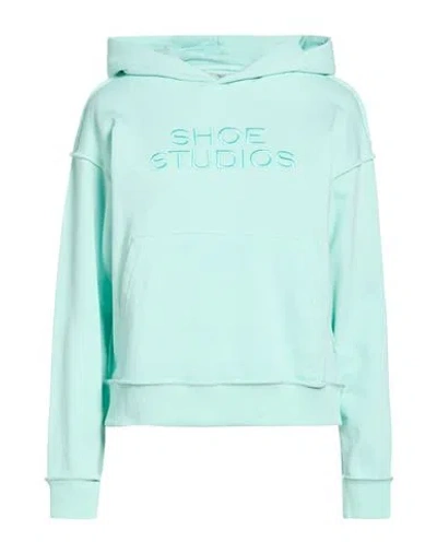 Shoe® Shoe Woman Sweatshirt Turquoise Size S Cotton In Blue