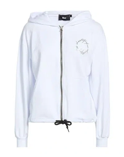 Shoe® Shoe Woman Sweatshirt White Size Xl Cotton, Elastane