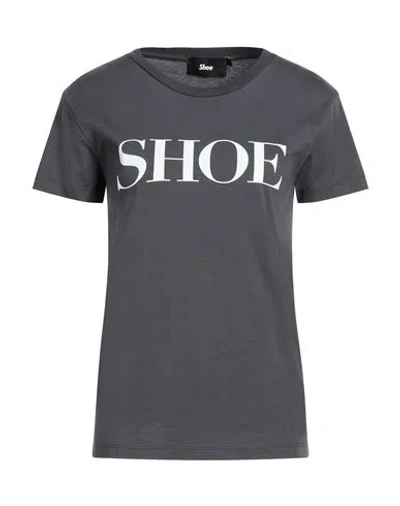 Shoe® Shoe Woman T-shirt Charcoal Size Xl Cotton In Gray