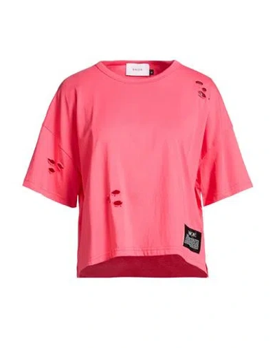 Shoe® Shoe Woman T-shirt Coral Size L Cotton In Red