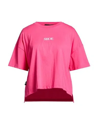 Shoe® Shoe Woman T-shirt Fuchsia Size L Cotton In Pink