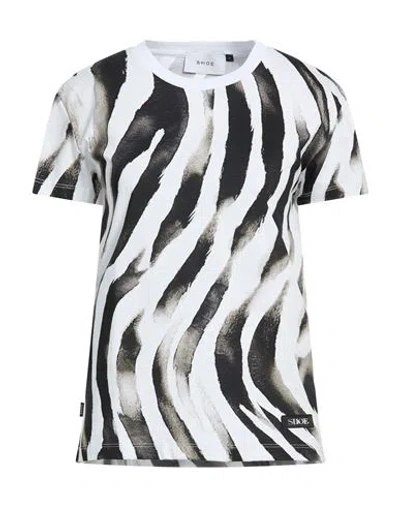 Shoe® Shoe Woman T-shirt White Size Xl Cotton In Black