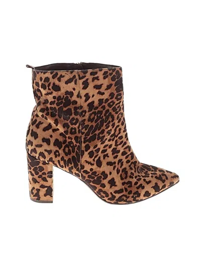 Pre-owned Shoedazzle Ankle Boots In Brown