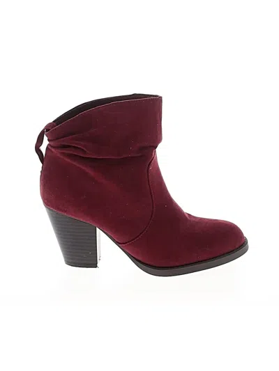 Pre-owned Shoedazzle Ankle Boots In Red