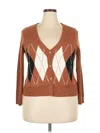Shoedazzle Cardigan Sweater In Brown
