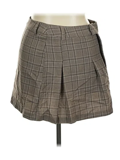 Pre-owned Shoedazzle Casual Skirt In Brown