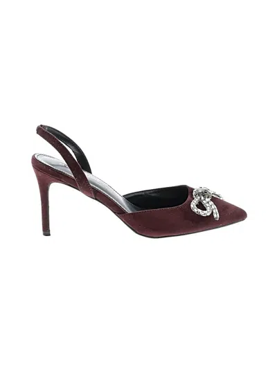 Pre-owned Shoedazzle Heels In Burgundy