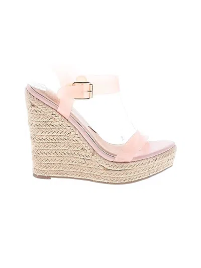 Pre-owned Shoedazzle Wedges In Pink