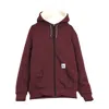 Shoeshine Lapin Men's Reversible Zip Hoodie In Burgundy