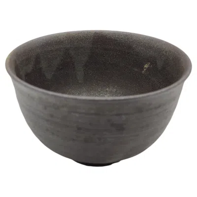 Pre-owned Shoji Hamada Japanese Studio Pottery Tenmoku Tea Bowl / Chawan In Black