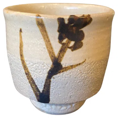 Pre-owned Shoji Hamada Mingei Nuka Glaze Japanese Pottery Yunomi Teacup With Signed Box In Sand