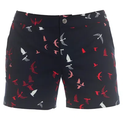 Shokan 28 Men's Blue Shorts Navy Flock Print