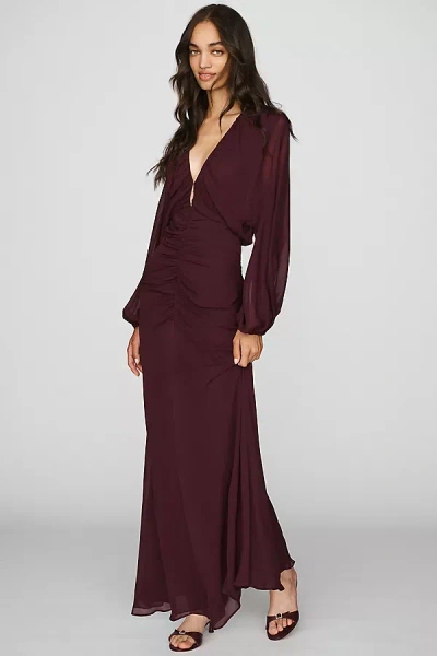 Shona Joy Amina Plunge Maxi Dress In Multi