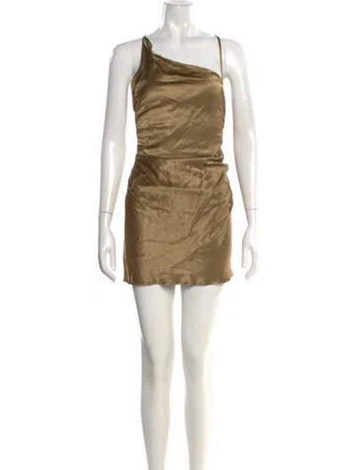 Pre-owned Shona Joy Asymmetrical Mini Dress In Neutral