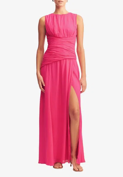 Shona Joy Aylah Side Split Maxi Dress In Pink