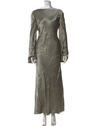 Pre-owned Shona Joy Bateau Neckline Long Dress W/ Tags In Green