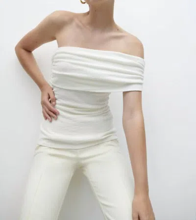 Shona Joy Beau One Shoulder Top In Ivory In White