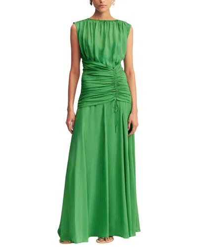 Shona Joy Blair High Neck Maxi Dress In Green