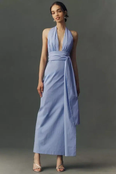 Shona Joy Campbell Halter-neck Dress In Blue
