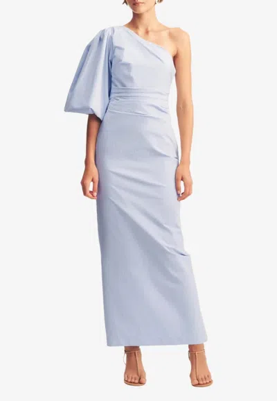 Shona Joy Campbell One-shoulder Maxi Dress In Blue
