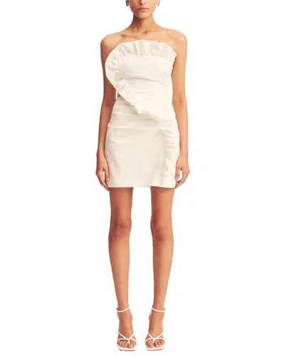 Shona Joy Campbell Ruffle Mini Dress In Wht-white
