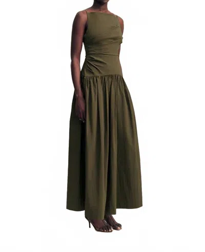 Shona Joy Campbell Square Neck Maxi Dress In Jungle In Animal Print
