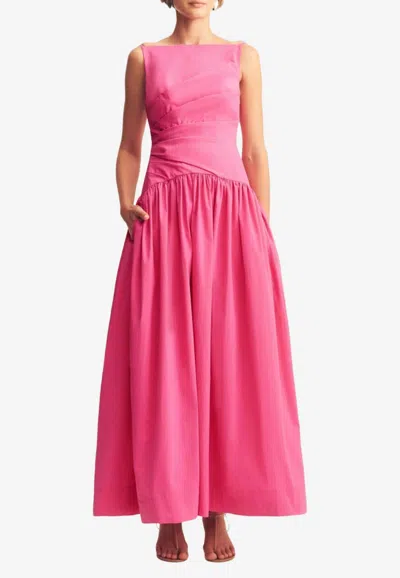 Shona Joy Aylah Balloon-sleeved Maxi Dress In Pink