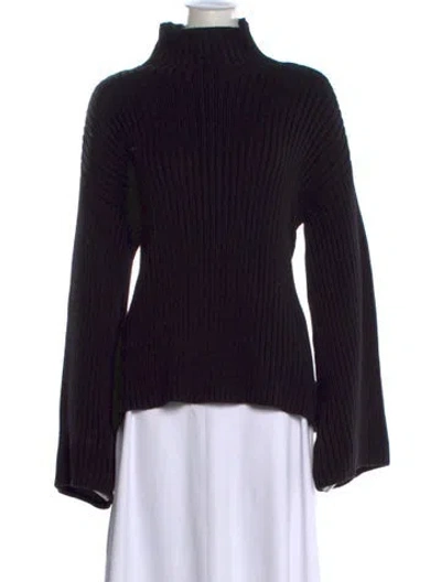 Pre-owned Shona Joy Cashmere Turtleneck Sweater In Black