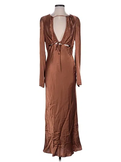Pre-owned Shona Joy Casual Dress In Brown
