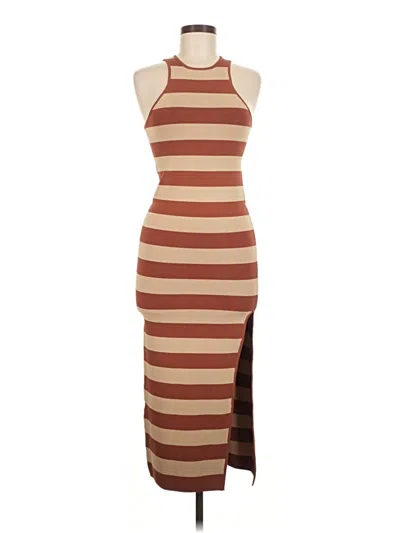 Pre-owned Shona Joy Casual Dress In Brown
