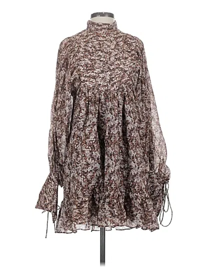 Pre-owned Shona Joy Casual Dress In Brown