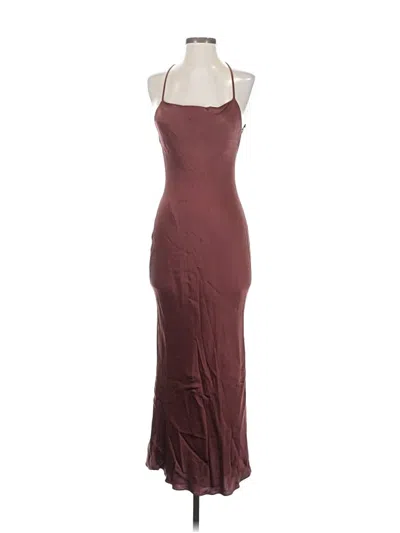 Pre-owned Shona Joy Casual Dress In Burgundy