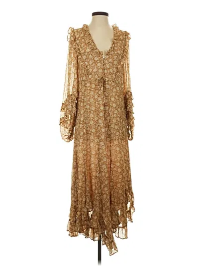 Pre-owned Shona Joy Casual Dress In Gold