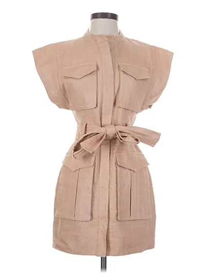 Pre-owned Shona Joy Casual Dress In Tan