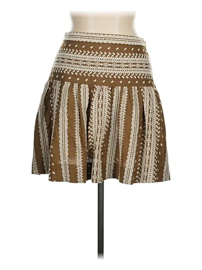 Pre-owned Shona Joy Casual Skirt In Tan
