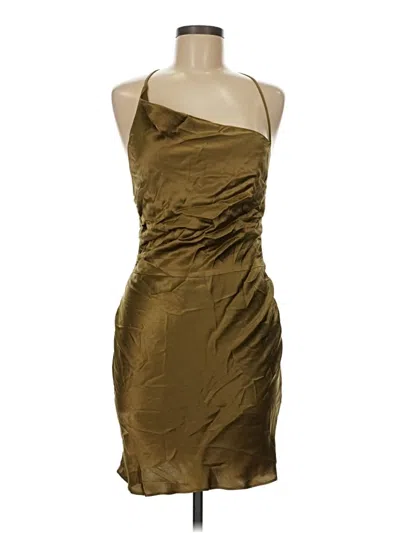 Pre-owned Shona Joy Cocktail Dress In Brown