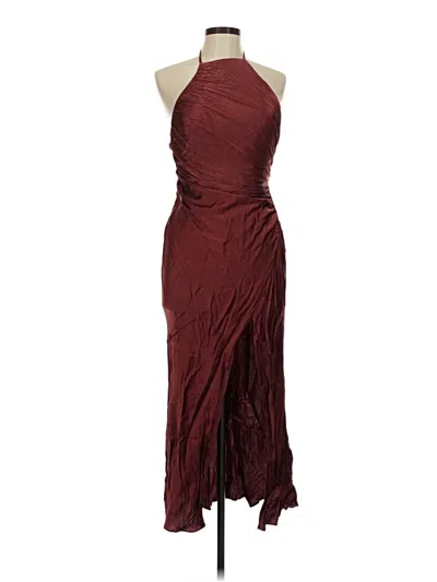 Pre-owned Shona Joy Cocktail Dress In Burgundy