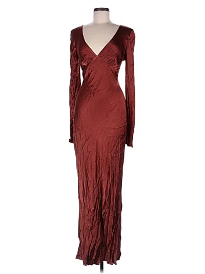 Pre-owned Shona Joy Cocktail Dress In Burgundy