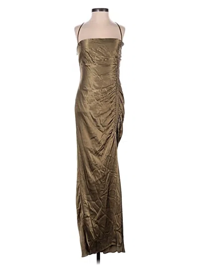 Pre-owned Shona Joy Cocktail Dress In Gold